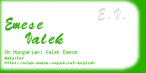 emese valek business card